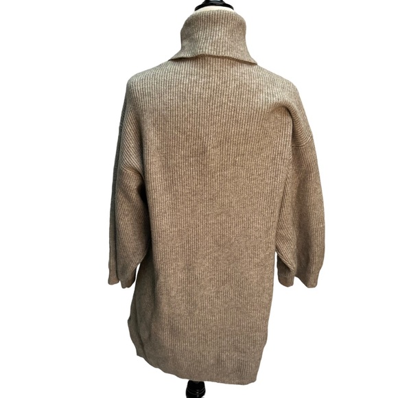 Picadilly Beige 3/4 Sleeve Cowl Neck Sweater Jewel Detailing Size S - Picture 6 of 11